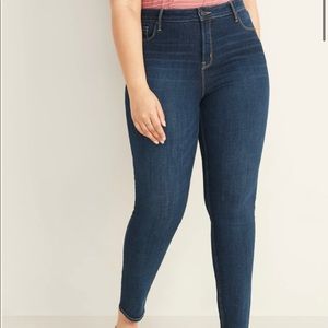 Rockstar Skinny Jeans Extra High Rise Dark Wash size 14